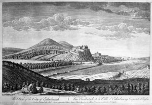 Vista oeste da cidade de Edimburgo, 1753 de Paul Sandby